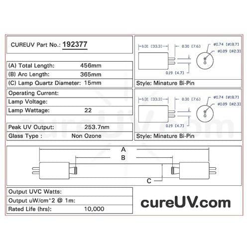 Germicidal UV Bulbs - Aqua Treatment Service ATS2-457 Replacement UVC Light Bulb