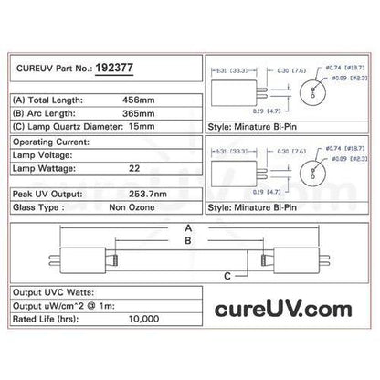 Germicidal UV Bulbs - Aqua Treatment Service ATS2-457 Replacement UVC Light Bulb