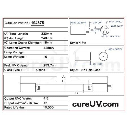 Germicidal UV Bulbs - Master Water Conditioning GPH330T5VH/4 Replacement UVC Light Bulb