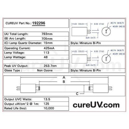 Germicidal UV Bulbs - Master Water Conditioning HI-MSP-9360 Replacement UVC Light Bulb