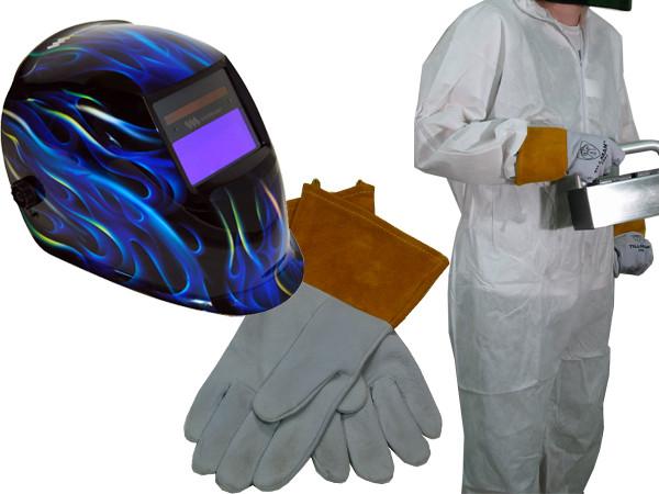 Others - Professional UV Safety Gear Kit - Weldmark Helmet, Gloves And Tyvek Suit