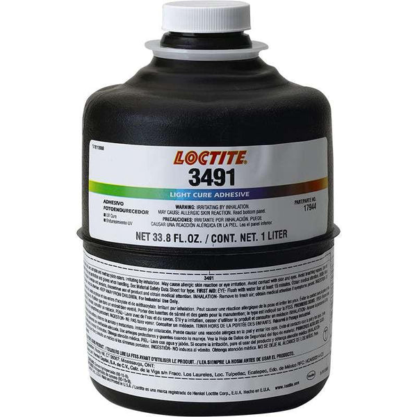 Resin - Loctite 3491 Light Cure Adhesive - Part # 17944 - 1 Liter Bottle