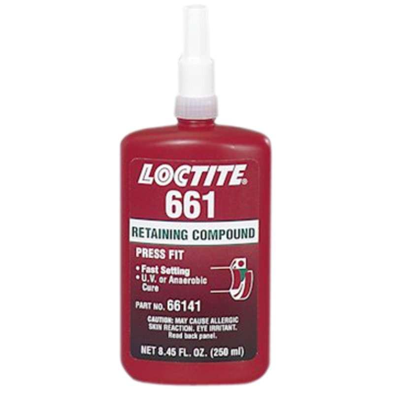 Resin - Loctite 661 Retaining Compound Activator/Light Cure Adhesive - Part # 66141 - 250mL Bottle