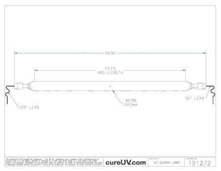 UV Curing Lamp - Generic Equivalent To The IST Part # M-400-K2L UV Curing Lamp Bulb - Lead Doped