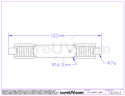 UV Curing Lamp - HP Scitex FB550 Digital UV Printer Lamp Bulb
