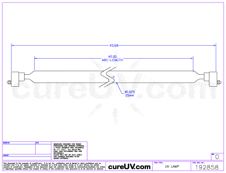 UV Curing Lamp - Komori L28 UV Curing Lamp Bulb