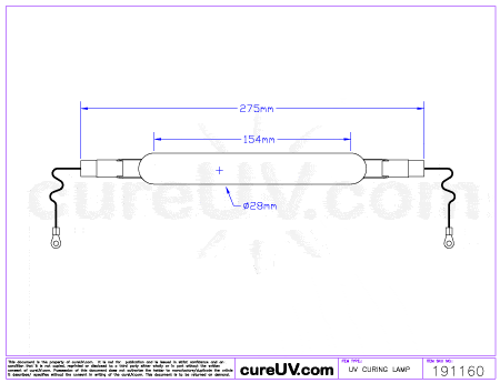 UV Curing Lamp - Ushio MHL-4003 Metal Halide UV Lamp