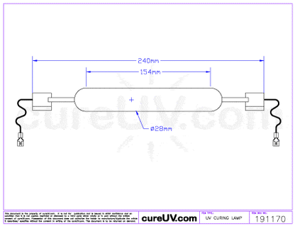 UV Curing Lamp - Ushio MHL-5020S Metal Halide UV Lamp