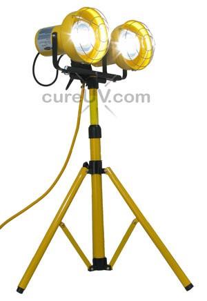 UV Curing - LensBright UV Tripod Fixture With Dual UV-A Lamps