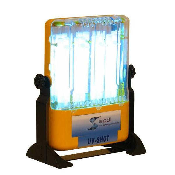 UV Curing - Low Intensity, 4 Bulb UV Cure Light Fixture With 360 Degree Adjustable Standing Base
